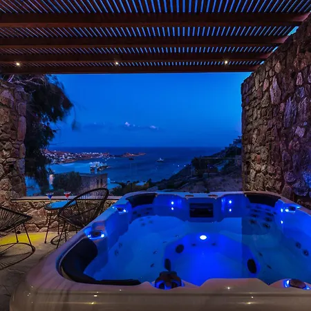 Elit Psarou Heated Pool Jacuzzi Vila *